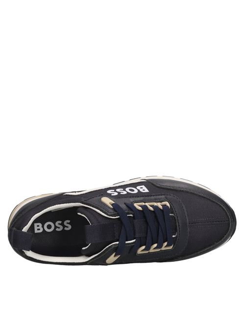 Sneakers in pelle e tessuto BOSS | J51653/849BLU