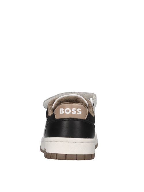 Sneakers in pelle e tessuto BOSS | J52160/10PBIANCO-NERO-MARRONE