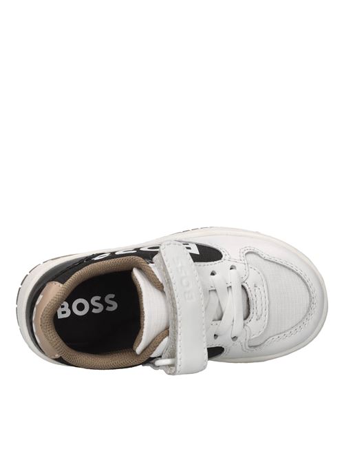 Sneakers in pelle e tessuto BOSS | J52160/10PBIANCO-NERO-MARRONE