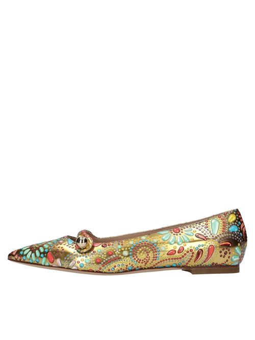 Ballerine Nuggets in tessuto specchiato CASADEI | 1A287J0101ORO