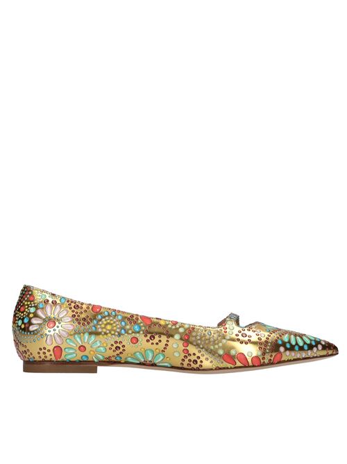 Ballerine Nuggets in tessuto specchiato CASADEI | 1A287J0101ORO
