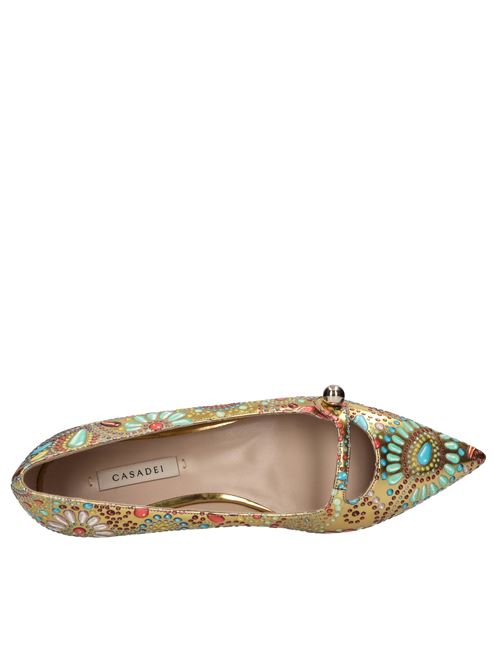 Ballerine Nuggets in tessuto specchiato CASADEI | 1A287J0101ORO