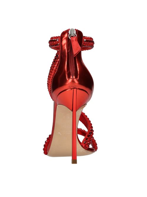 Sandali Blade Interstellar in tessuto specchiato con strass CASADEI | 1L280Y100MLIPSTICK