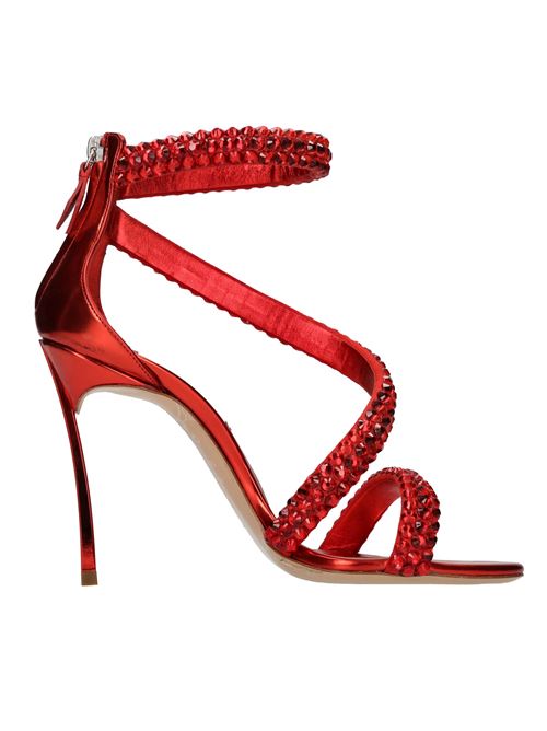Sandali Blade Interstellar in tessuto specchiato con strass CASADEI | 1L280Y100MLIPSTICK