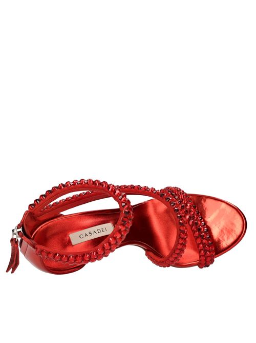Sandali Blade Interstellar in tessuto specchiato con strass CASADEI | 1L280Y100MLIPSTICK