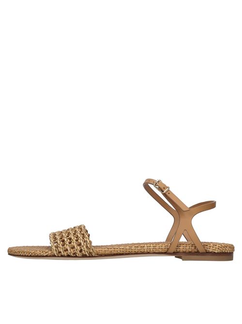 Sandali flat Goldeneye in pelle ed ecopelle CASADEI | 1L374J0101NATURALE