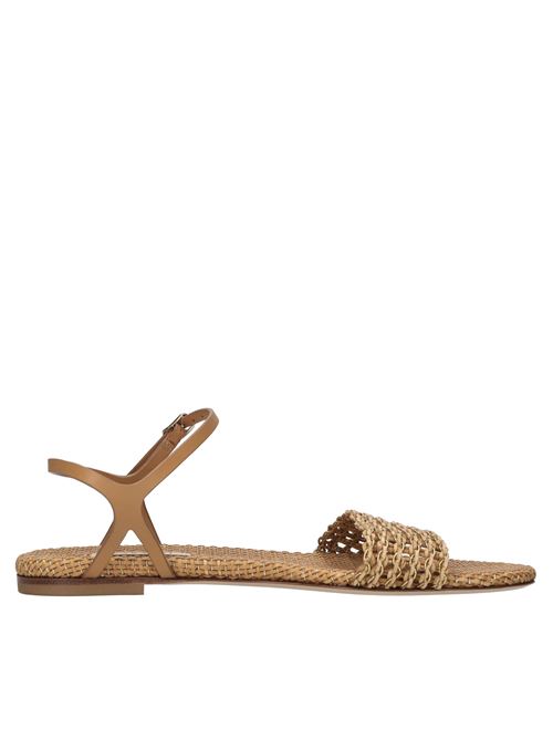 Sandali flat Goldeneye in pelle ed ecopelle CASADEI | 1L374J0101NATURALE