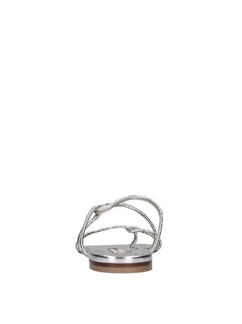 Sandali flat Ipanema Interstellar in ecopelle e tessuto specchiato CASADEI | 1N240J0101ARGENTO