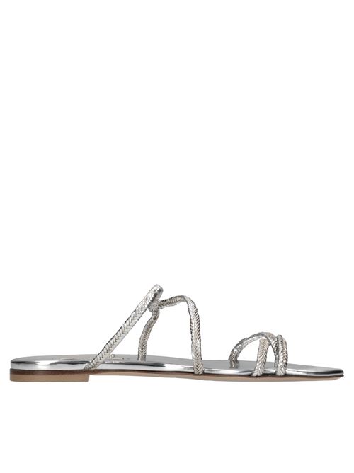 Sandali flat Ipanema Interstellar in ecopelle e tessuto specchiato CASADEI | 1N240J0101ARGENTO