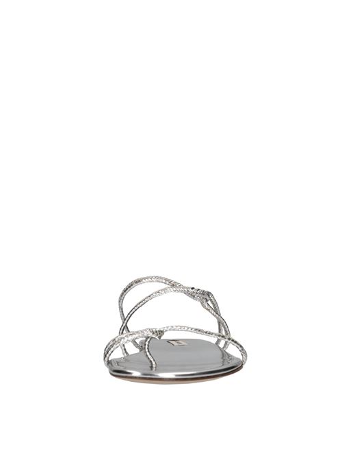 Sandali flat Ipanema Interstellar in ecopelle e tessuto specchiato CASADEI | 1N240J0101ARGENTO
