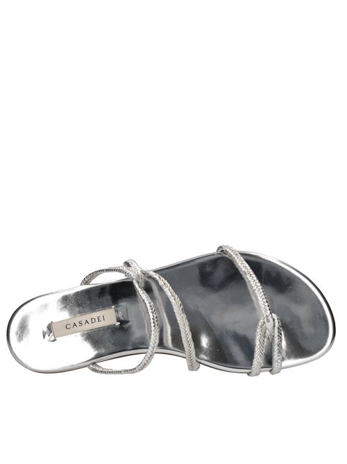 Sandali flat Ipanema Interstellar in ecopelle e tessuto specchiato CASADEI | 1N240J0101ARGENTO