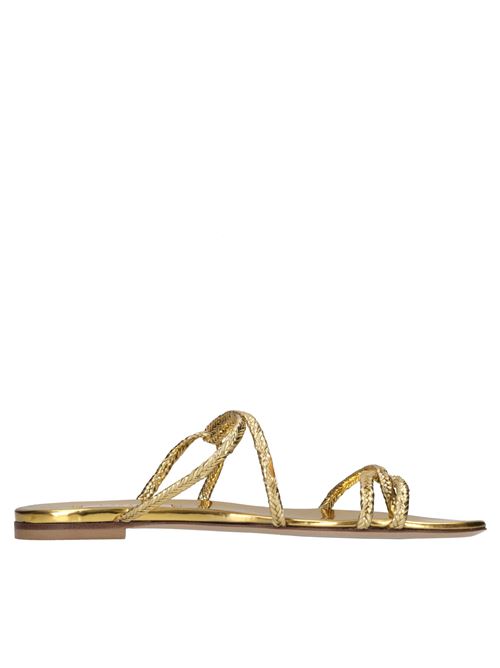 Sandali flat Ipanema Interstellar in ecopelle e tessuto specchiato CASADEI | 1N240J0101ORO