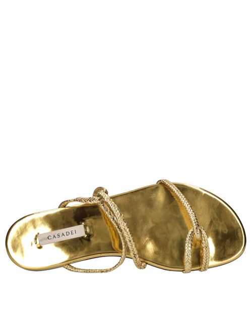 Sandali flat Ipanema Interstellar in ecopelle e tessuto specchiato CASADEI | 1N240J0101ORO