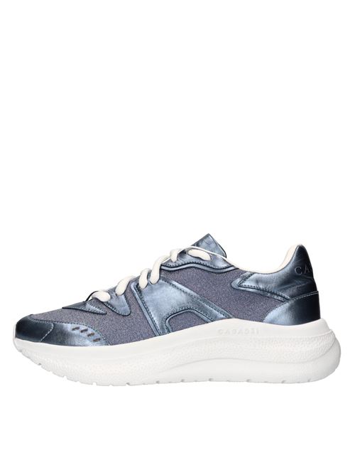 Sneakers Mia Flash in pelle e tessuto microglitter CASADEI | 2J913J0201DENIM