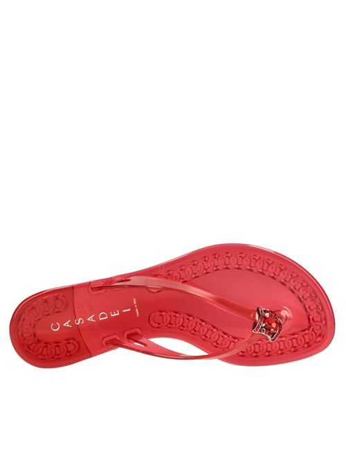 Sandali flat Jelly in PVC e Swarovski CASADEI | 2Y000D010.BEAC756ROSSO