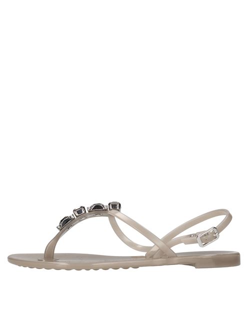 Sandali flat Jelly in PVC  e Swarovski CASADEI | 2Y010D0101BEACHGRIGIO