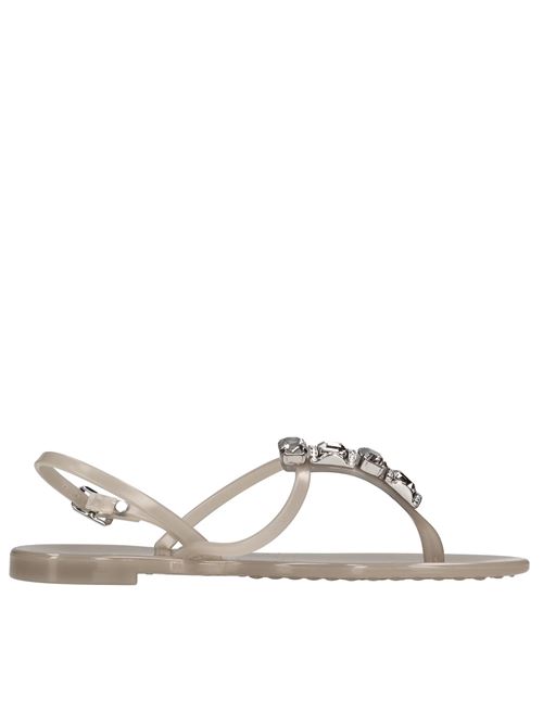 Sandali flat Jelly in PVC  e Swarovski CASADEI | 2Y010D0101BEACHGRIGIO