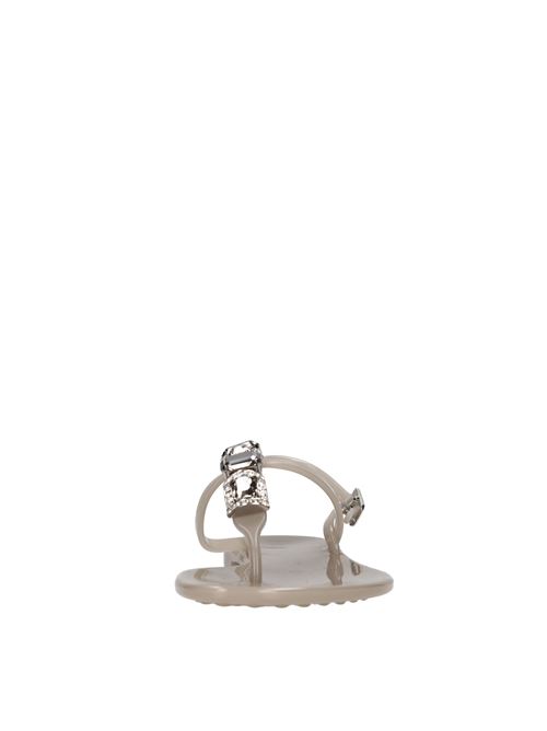 Sandali flat Jelly in PVC  e Swarovski CASADEI | 2Y010D0101BEACHGRIGIO