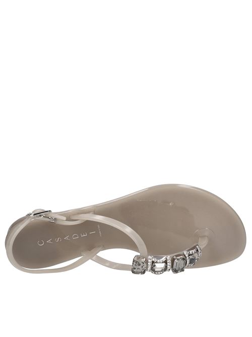 Sandali flat Jelly in PVC  e Swarovski CASADEI | 2Y010D0101BEACHGRIGIO