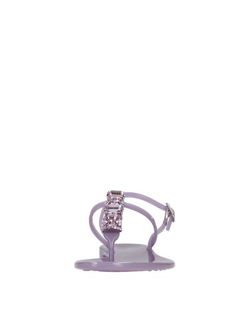 Sandali flat Jelly in PVC e Swarovski. CASADEI | 2Y010D0101BEACHLILLA