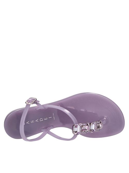 Sandali flat Jelly in PVC e Swarovski. CASADEI | 2Y010D0101BEACHLILLA
