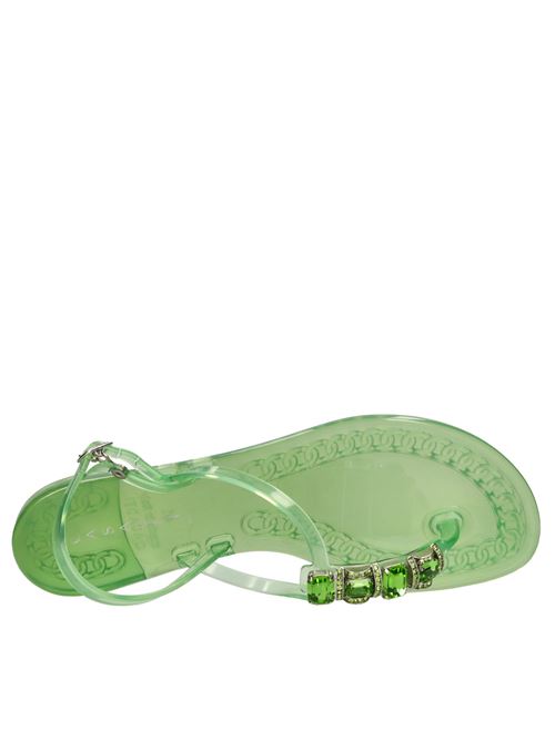 Sandali flat Jelly in PVC  e Swarovski CASADEI | 2Y010D0101BEACHVERDE