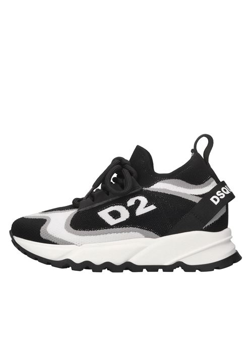 Sneakers in tessuto ed ecopelle DSQUARED2 | 77735BIANCO-NERO-GRIGIO