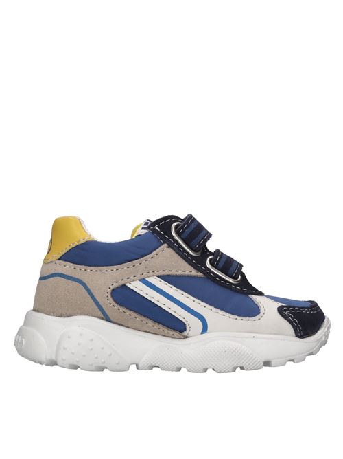 Sneakers in pelle e tessuto FALCOTTO | FALB11225BLU-BIANCO-GRIGIO-GIALLO