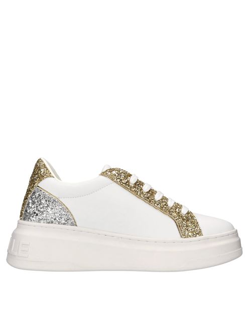 Sneakers in pelle e glitter GAELLE | GACAW01342BIANCO-ORO-ARGENTO
