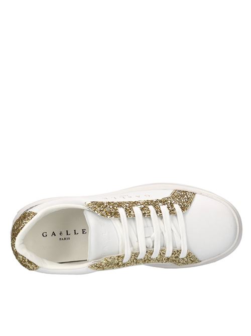Sneakers in pelle e glitter GAELLE | GACAW01342BIANCO-ORO-ARGENTO
