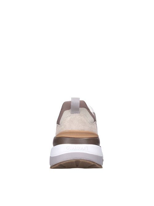 Sneakers in pelle e tessuto GUARDIANI | AGM317503MARRONE-BEIGE