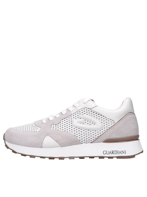 Sneakers in pelle GUARDIANI | AGM451400BIANCO-GRIGIO