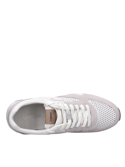 Sneakers in pelle GUARDIANI | AGM451400BIANCO-GRIGIO