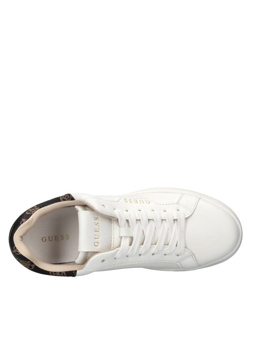 Sneakers in pelle ed ecopelle GUESS | FLPWINFAL12BIANCO-MARRONE