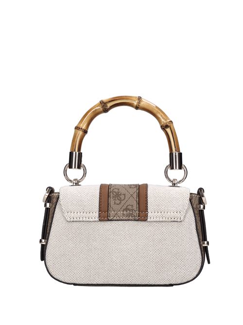 Borsa in tessuto ed ecopelle GUESS | HWAG9337780BIANCO