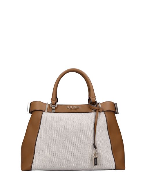 Borsa in ecopelle e tessuto GUESS | HWAG963306COGNAC