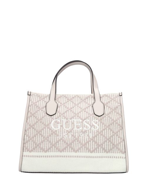 Borsa in ecopelle e tessuto GUESS | HWCG8665220PIETRA