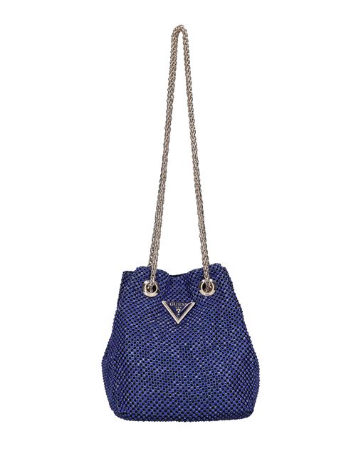 Mini secchiello in raso e maglia metallica in strass GUESS | HWRE935075ZAFFIRO