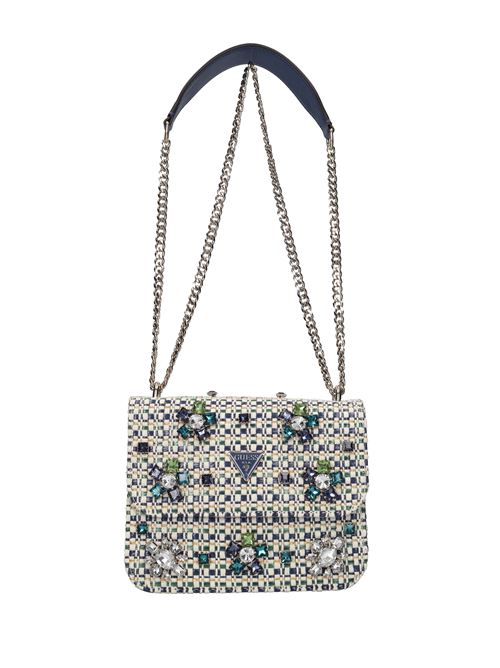 Borsa in tessuto,ecopelle e rafia GUESS | HWWE952821ZAFFIRO