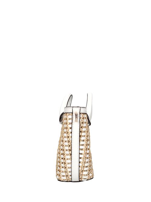 Borsa in ecopelle e rafia GUESS | HWWG964775NATURALE-BIANCO