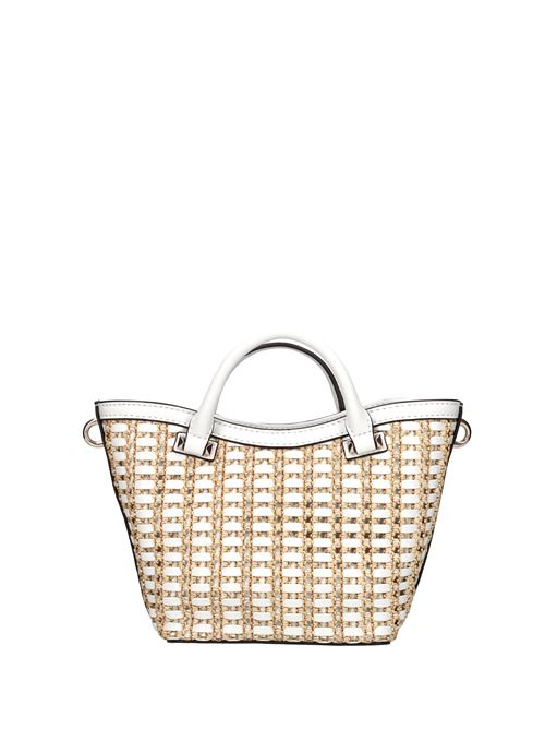 Borsa in ecopelle e rafia GUESS | HWWG964775NATURALE-BIANCO