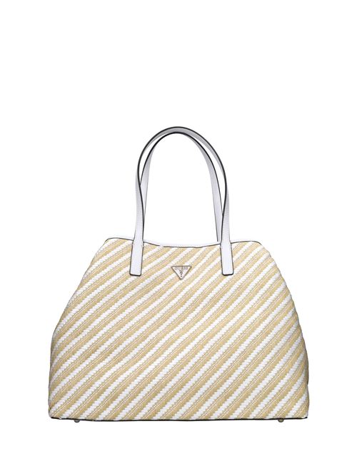 Borsa in rafia tessuto ed ecopelle GUESS | HWWS931829NATURALE-BIANCO