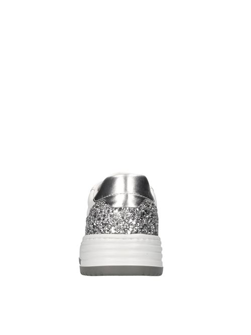 Sneakers in pelle e glitter HOGAN | GYW6300EU50SE90351BIANCO-ARGENTO