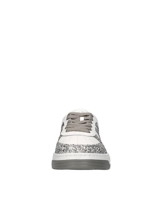 Sneakers in pelle e glitter HOGAN | GYW6300EU50SE90351BIANCO-ARGENTO