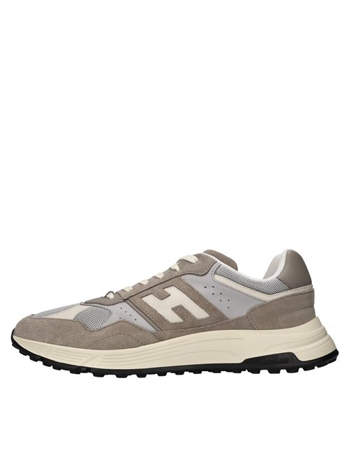 Sneakers in camoscio pelle e tessuto HOGAN | HXM5630FK70U4P743OGRIGIO-BEIGE-MARRONE