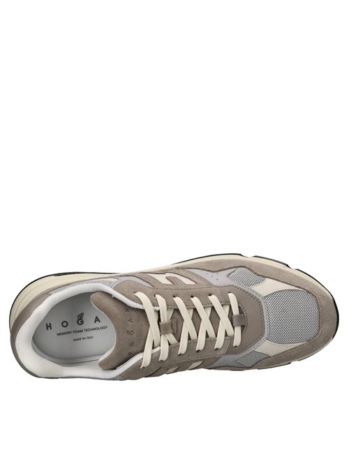 Sneakers in camoscio pelle e tessuto HOGAN | HXM5630FK70U4P743OGRIGIO-BEIGE-MARRONE