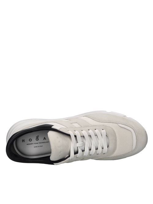 Sneakers in pelle camoscio e tessuto HOGAN | HXM5630FR30U6X1353BEIGE-NERO