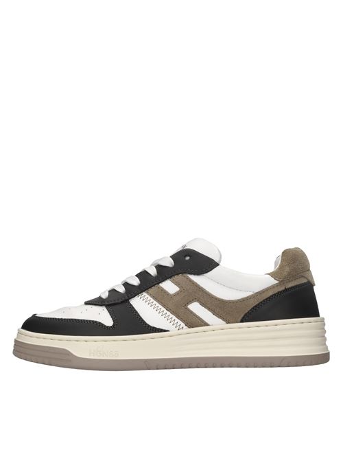 Sneakers in pelle HOGAN | HXM6300EU50ODZ834LBIANCO-NERO-MARRONE