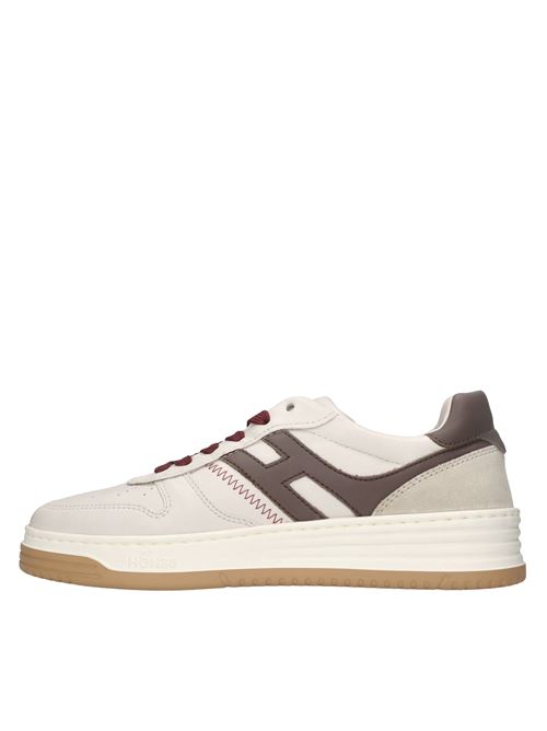 Sneakers in pelle HOGAN | HXM6300EU50QDA413LBIANCO-MARRONE