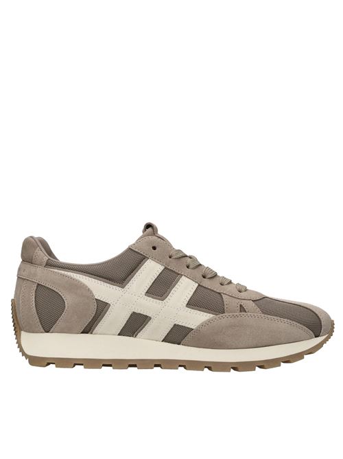 Sneakers pelle e tessuto HOGAN | HXM6710FQ80U6A276LBEIGE